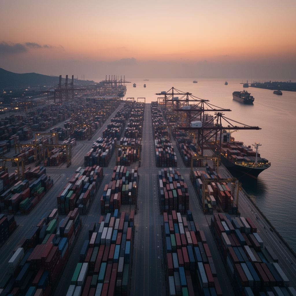 Global shipping routes connecting China to international destinations